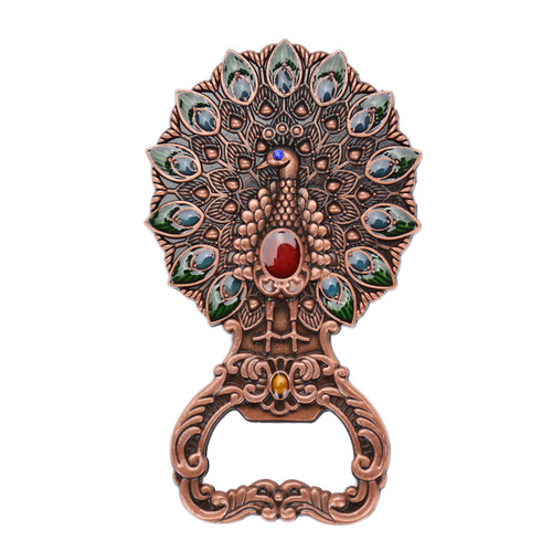 Factory Direct Selling Travel Gift Multi-Function Beer Opener Creative Retro Alloy Peacock Bottle Opener
