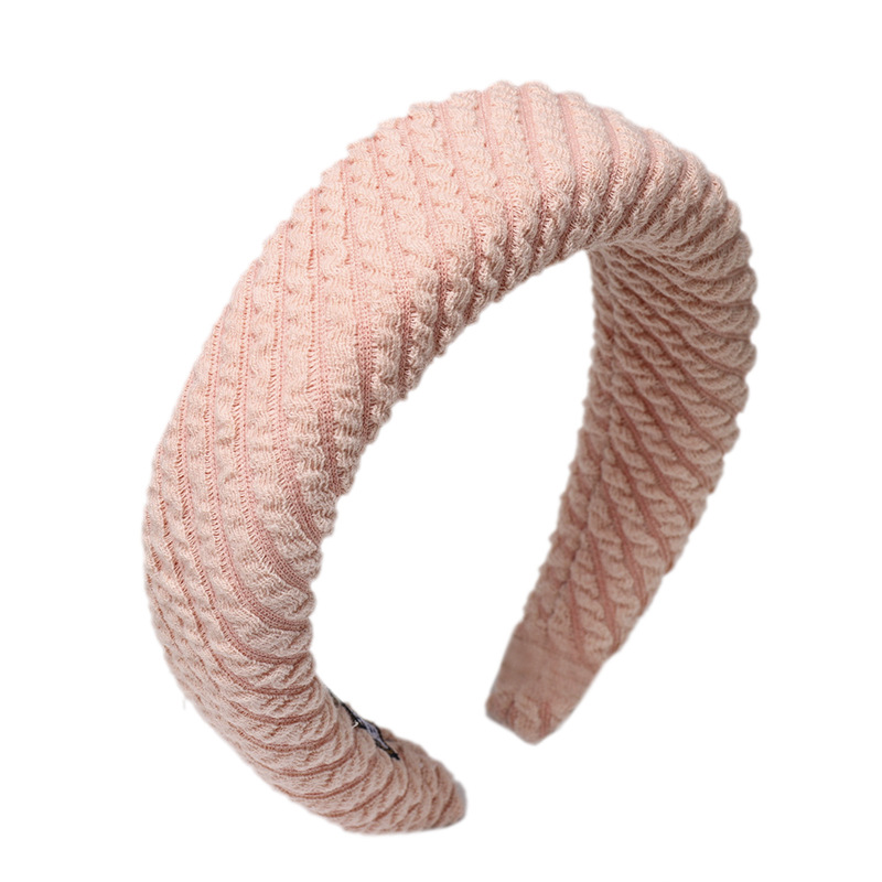 Explosion Style Striped Knitted Fabric Sponge Hair Hoop Card Wholesale display picture 2