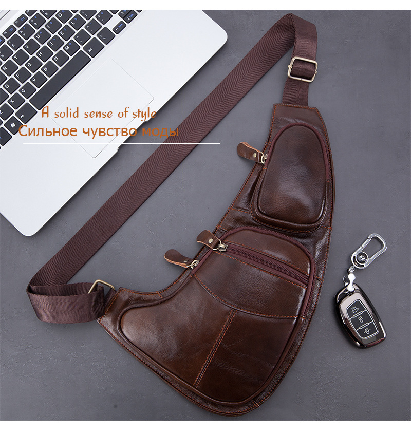 Leather Chest Bag Image 4