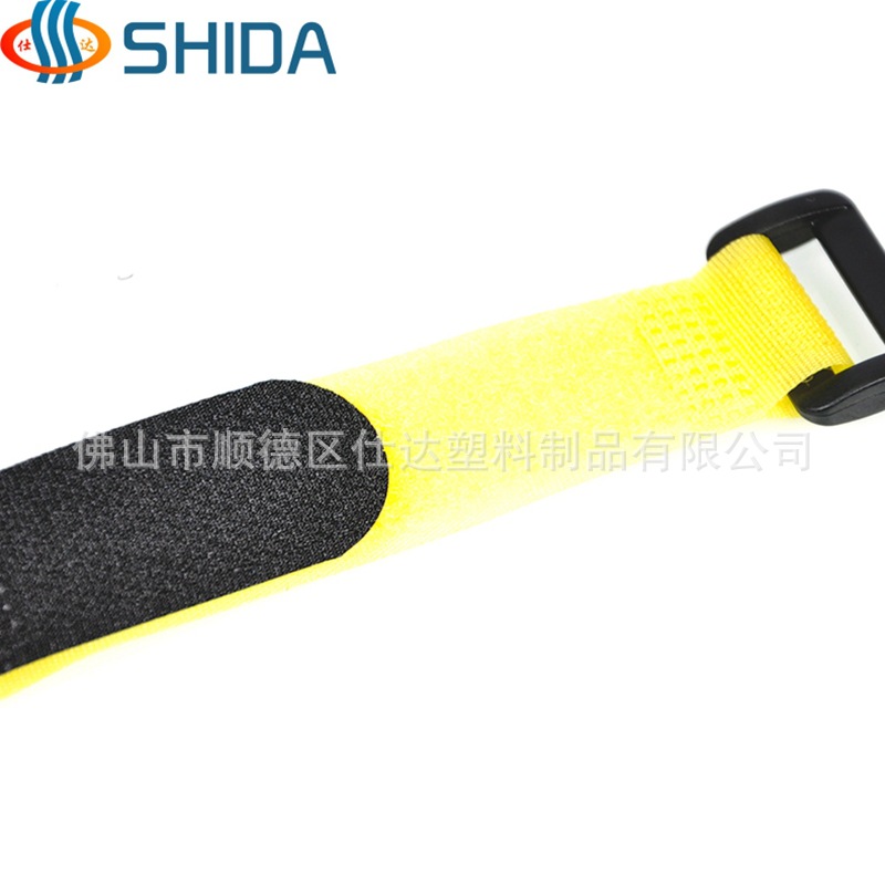 Shida hebilla inversa cinta de velcro nylon color modelo batería correa de velcro flejado Paquete de cable organizador