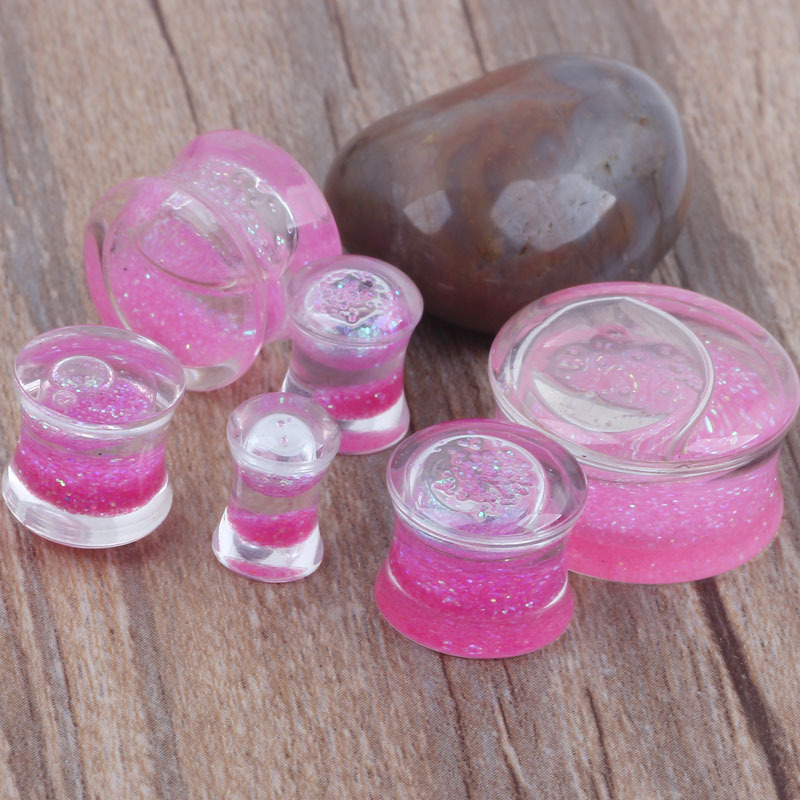 Clear Acrylic Glass Ear Stretcher Plugs Tapers Earrings Ear Expansion detail image 9