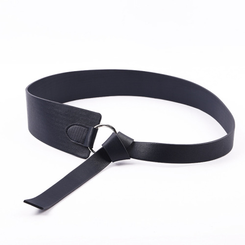 Fashionable and Versatile Decorative Belt for Women, Women's Waist Seal Belt Matched with Dress, Wide Belt with Knot