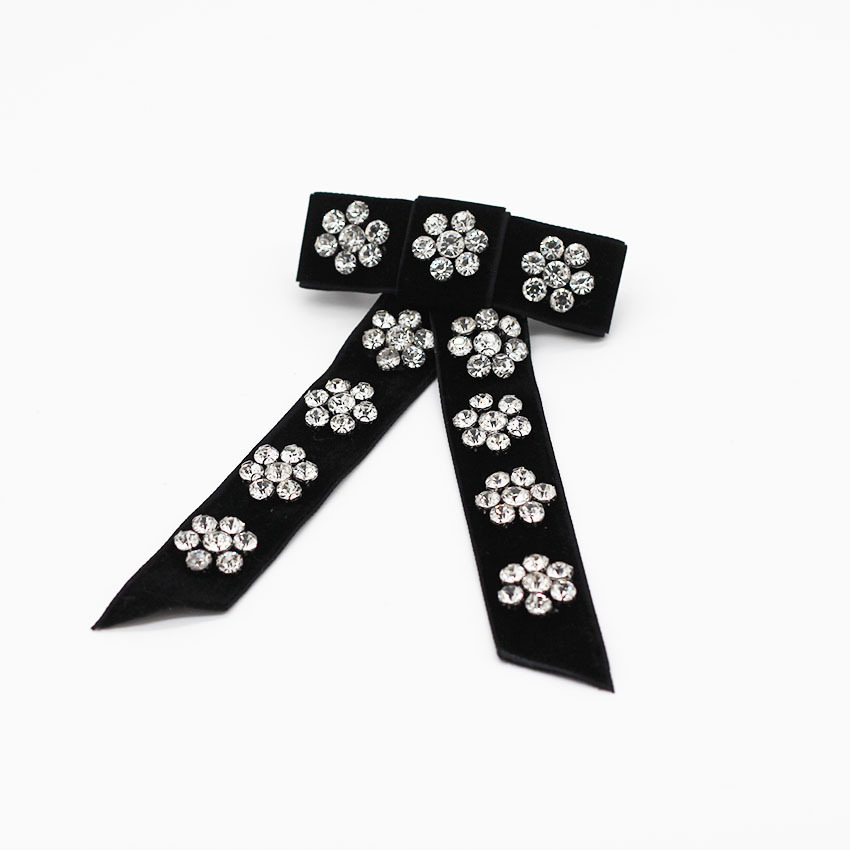 New Korean Fashion Diamond Geometric Bow Tassels Hair Clip Gift Headband display picture 2