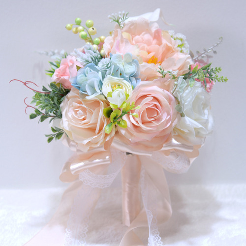 Eternal Angel Bouquet D759 Rose Silk Flower Simulation Flower Wedding Wedding Props Photography Bridal Bouquet Manufacturer