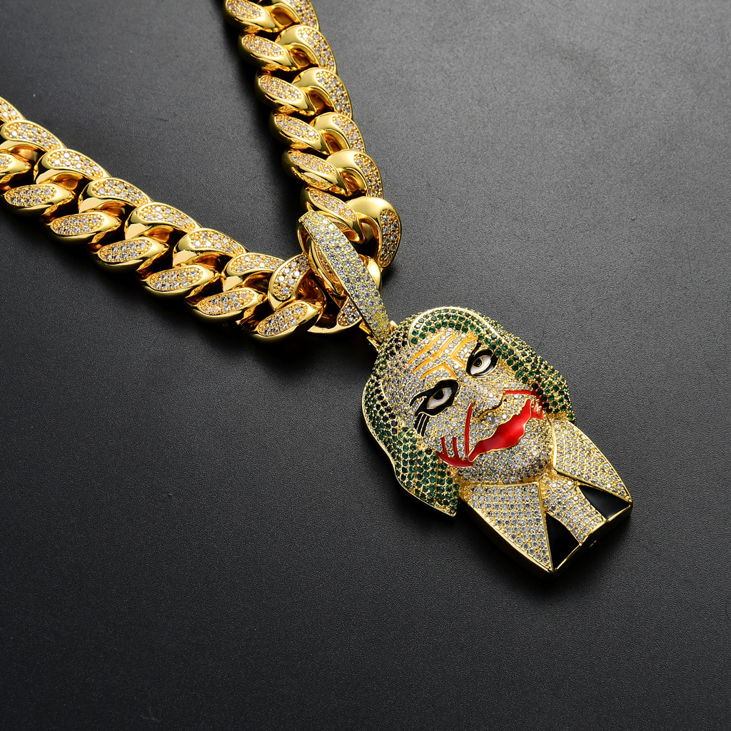 European and American hip hop necklace B...