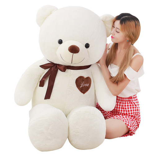Creative New Couple Bear Scarf Bear Pink Large Teddy Bear Wedding Celebration Event Ad Can Add Logo