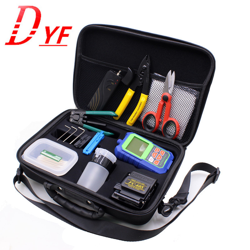 FTTH冷接工具包硬质包皮线光缆工具套装光功率计红光笔光纤切割刀