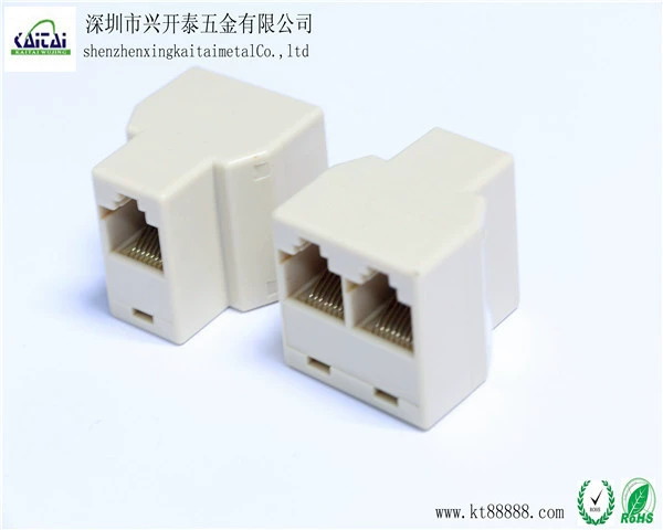 Производитель direct продаж RJ45 адаптер 8P разъем, ответвитель, двухпроводной сетевой адаптер