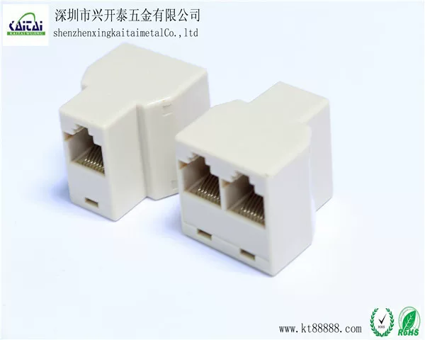 Производитель direct продаж RJ45 адаптер 8P разъем, ответвитель, двухпроводной сетевой адаптер