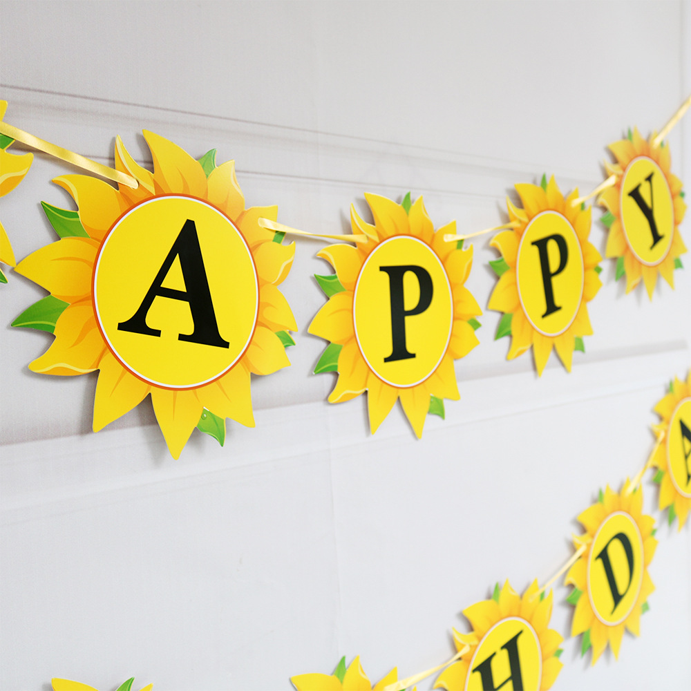 Sunflower Letter Paper Decorative Props Birthday Decorations display picture 2