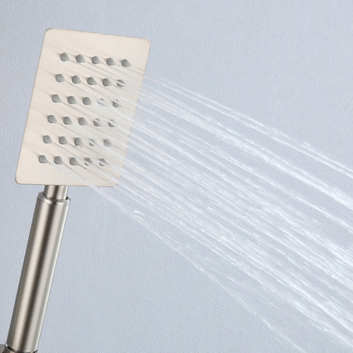 304 stainless steel square shower set hot and cold portable lifting top spray shower set