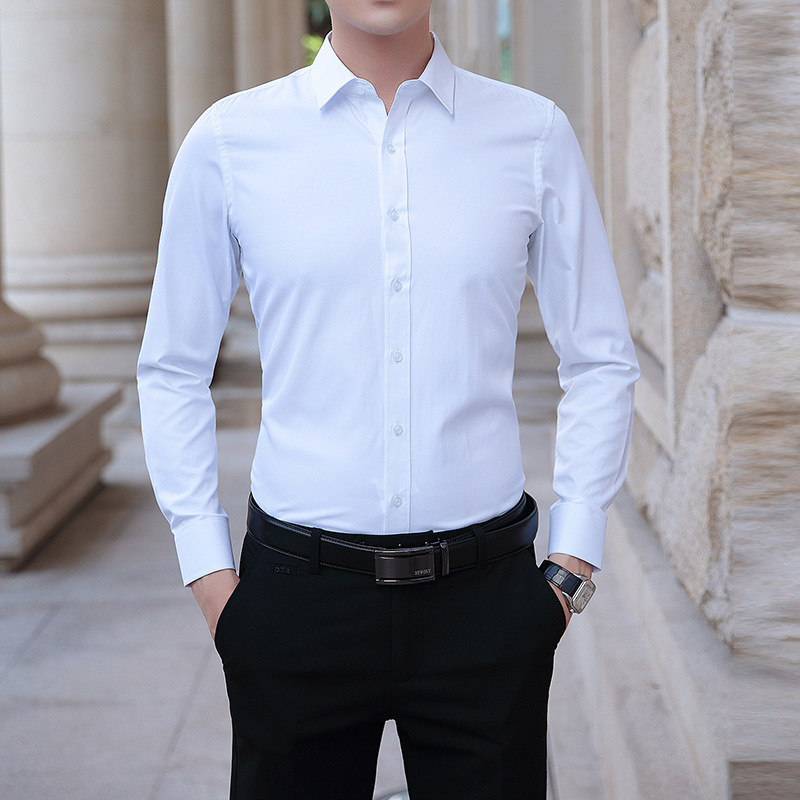 Big demi-season casual solid color shirt