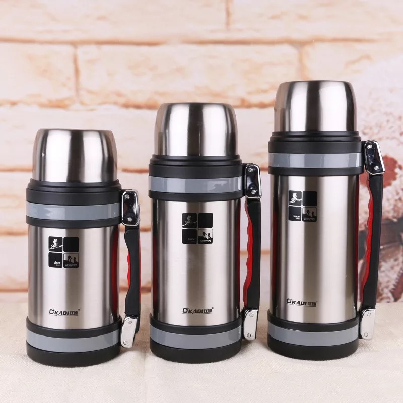 匡迪912号真空广口壶，超大容量，坚固提手，软手柄，防摔型。