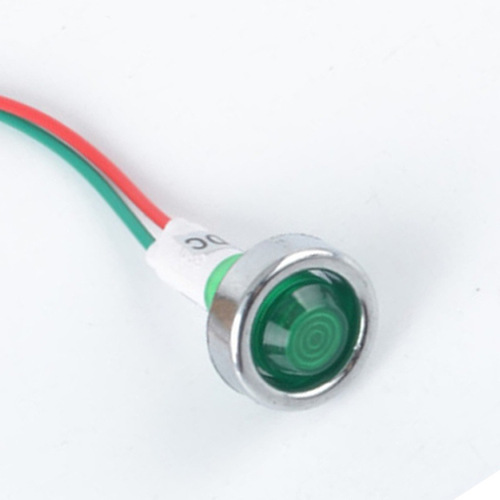 LED signal light with wire, power indicator, DC 12V, 10mm, red, green, yellow, blue, white