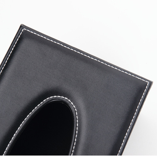Leather creative home paper towel holder hotel living room coffee table napkin holder office advertising LOGO tissue box wholesale