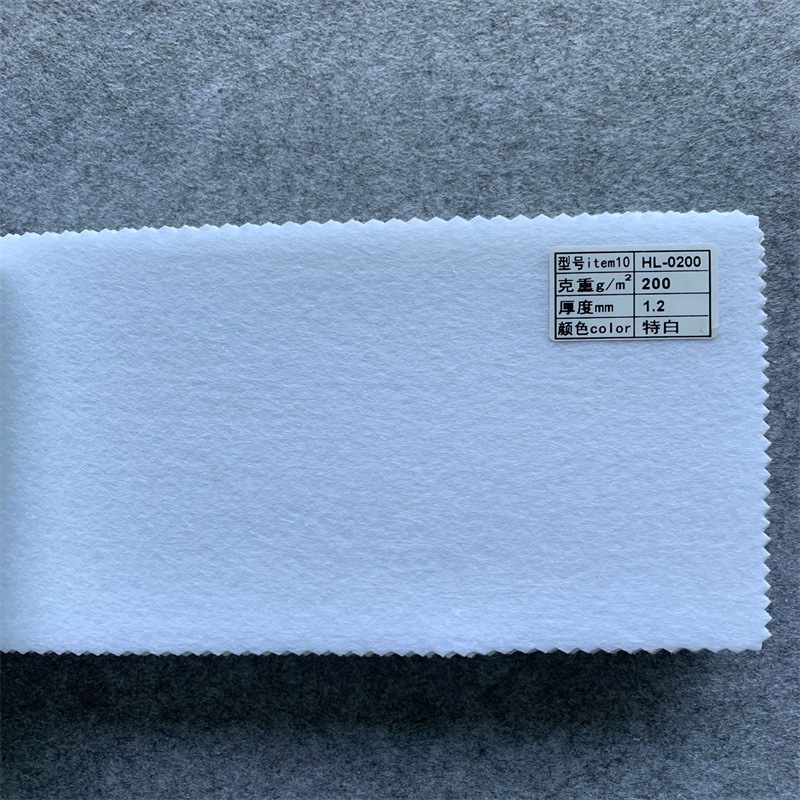 恒新布业 聚酯纤维保温棉 隔热防火填充棉白色涤纶针刺无纺布定制