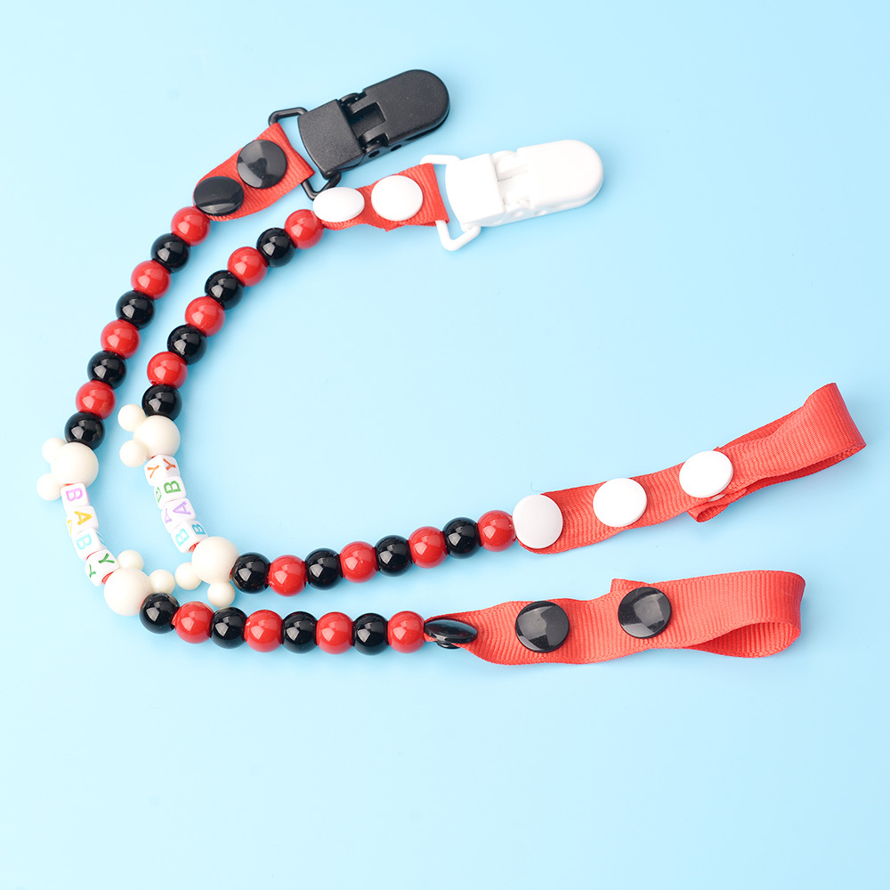 Multi-color optional baby pacifier chain pacifier clip baby pacifier chain clip teether anti-drop chain nipple strap