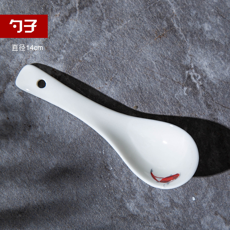 ホテルの中国式の陶磁器の置物の食器の4つのセットのホテルの湘菜の四川料理の特色のセットの火鍋の店は鯉を印刷します。|undefined