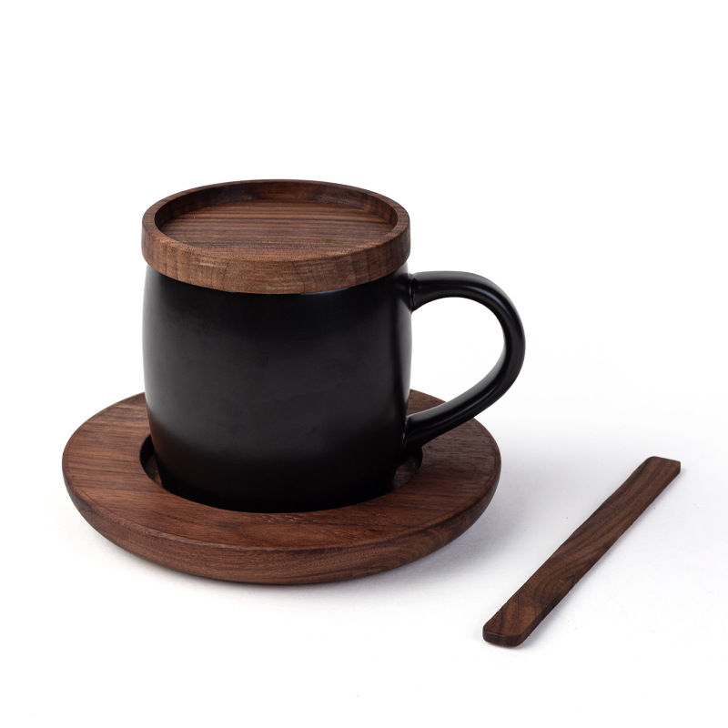 Taza de café grande Taza de cerámica con taza de nuez Taza de cerámica