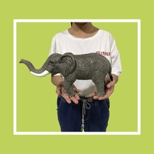 仿真大象pvc搪胶野生动物王国模型发声儿童塑胶大号玩具出口外贸