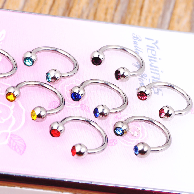 Fashion Titanium Steel Nose Ring C-Shaped Nose Nail Piercing Jewelry Wholesale detail image 8