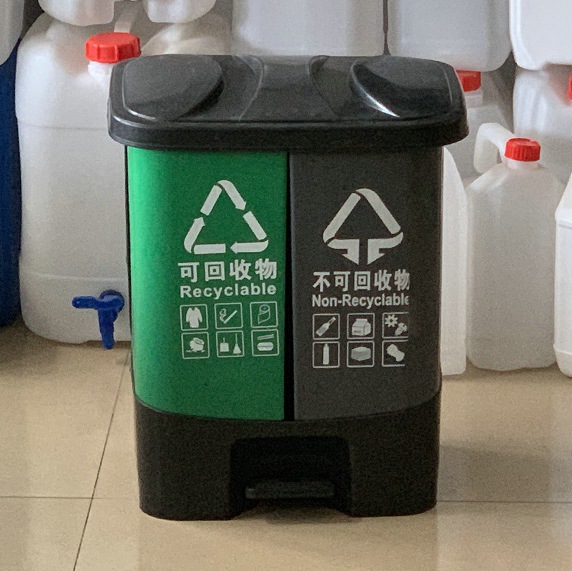 40升垃圾桶 40L组合垃圾桶 脚踏式组合垃圾桶