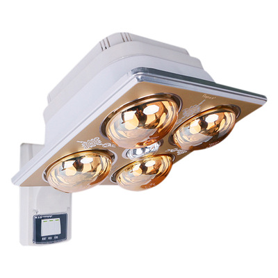 欧野 免打孔壁挂式浴霸灯泡取暖照明四灯壁挂浴霸防水防爆浴室灯|ms