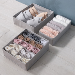 Morandi underwear storage box fabric household drawer-type underwear storage box bra socks 3-in-1 organizing box