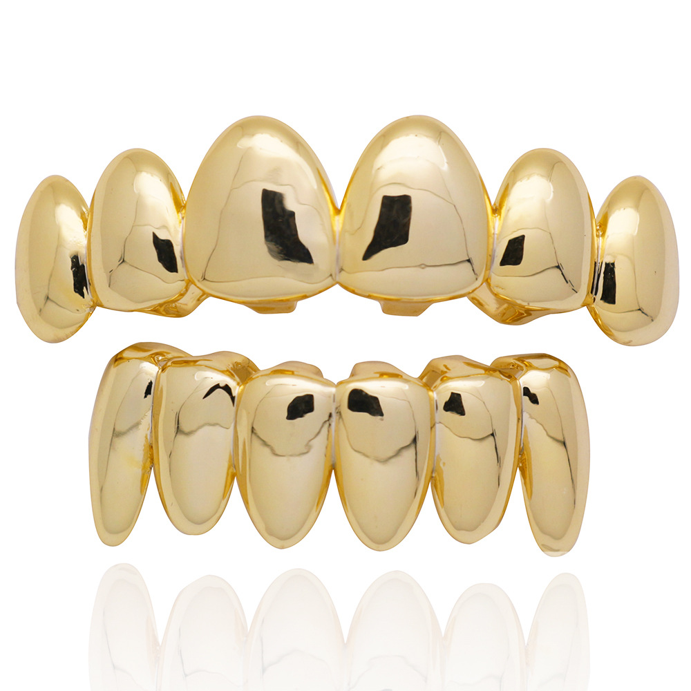 Irregular hip-hop braces 18k electroplat...