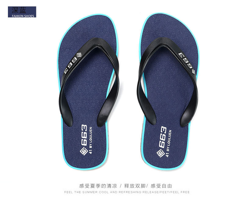 Wholesale of Lu 'an cross-border men's flip-flops, summer anti-slip rubber casual beach slippers, men's export cool slippers undefined