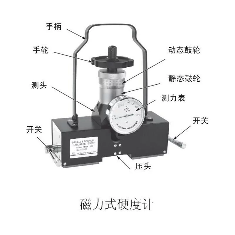 Портативный малый твердомер по Бринеллю Магнитный тип Магнитный твердомер по Бринеллю
