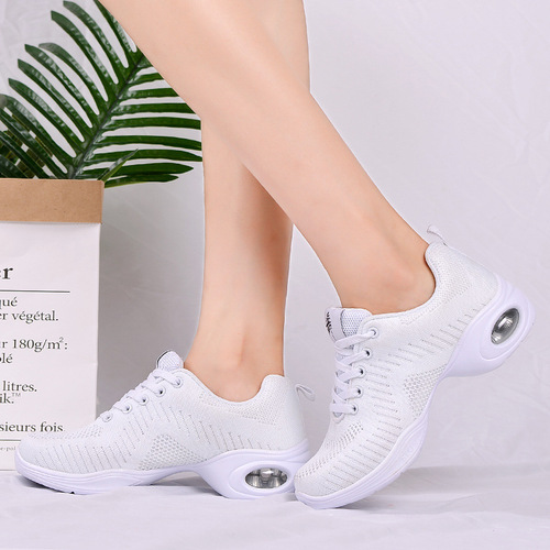 Square dance shoes sailor ghost step mid-heeled dance shoes for women adult flying weaving dancing shoes for women soft-soled sports fitness shoes