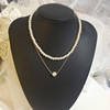 Fashionable long necklace from pearl, chain for key bag , simple and elegant design, wholesale