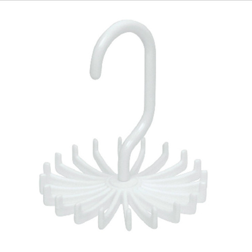 Cross-border creative multifunctional plastic tie rack mini rotatable 20-claw hanging rack scarf silk scarf jewelry storage rack