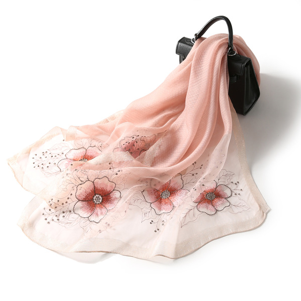 Silk autumn scarf
