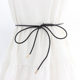 Women's lengthened decorative waist chain dress tie bow woven thin belt Korean version of Joker pu waist rope a generation of hair