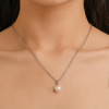 Classic universal jewelry, necklace from pearl, beads, short pendant, chain for key bag , simple and elegant design, Korean style