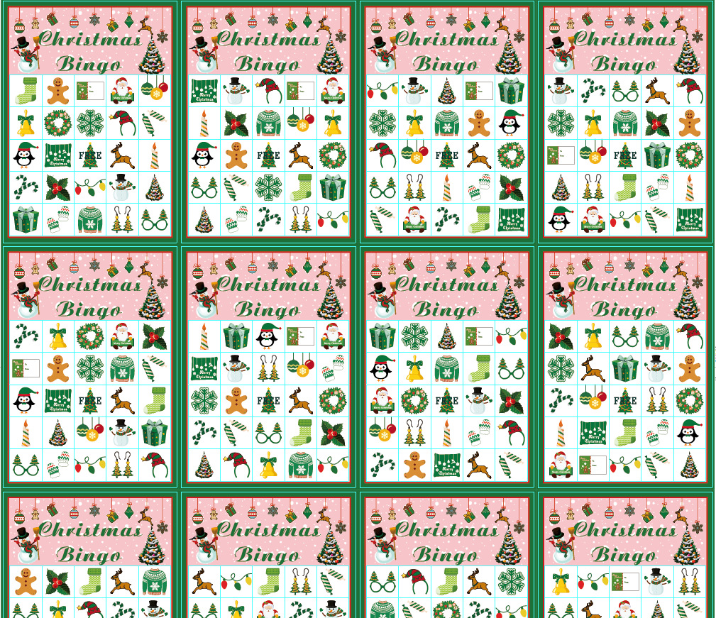 新款生日bingo game游戏卡牌套装24人派对宾果游戏雪现货可来图-阿里巴巴