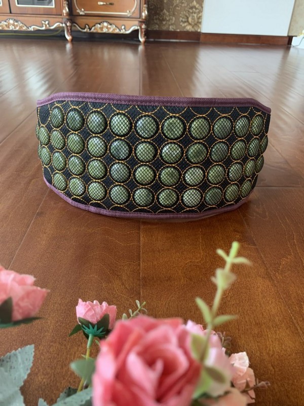 勝利玉石床墊批發加熱玉石腰帶 電加熱赭石腰帶 托瑪琳加熱護腰