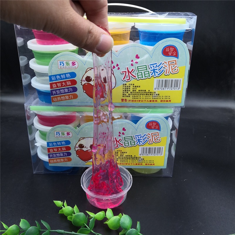 Children's Crystal Color Clay Ultra-Light Crystal Clay Plasticine Creative Clay 12 Colors Transparent Box