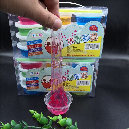 Children's Crystal Color Clay Ultra-Light Crystal Clay Plasticine Creative Clay 12 Colors Transparent Box