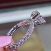Shiny artificial crystal, ring, universal accessories, diamond encrusted, internet celebrity, European style, on index finger