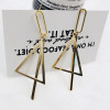 Golden geometric earrings, accessory, European style, Aliexpress