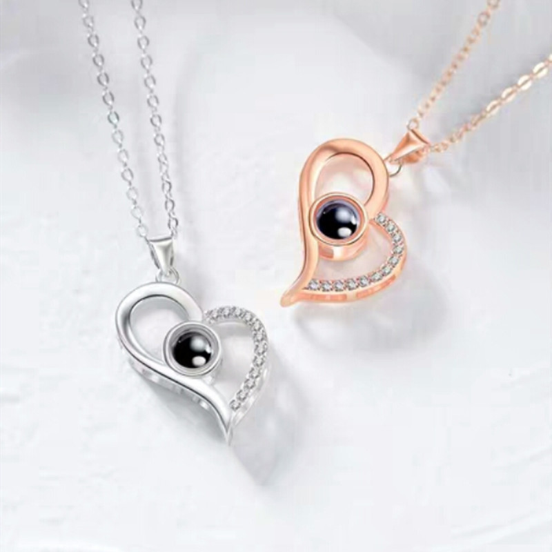 Elegant Sweet Heart Shape Copper Pendant Necklace In Bulk display picture 2
