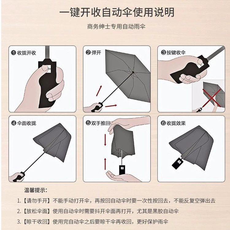 Automatic Solar Umbrella, UV Sun Protection, Fully Automatic Foldable, 8 or 10 Ribs