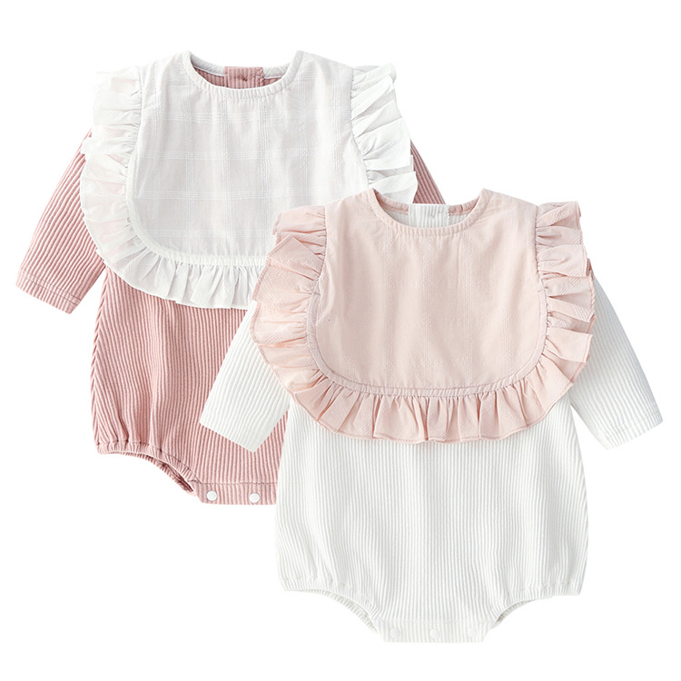 婴幼儿衣服春秋季女孩哈衣 连身衣 爬服 满月服 新生儿 宝宝 棉|ms