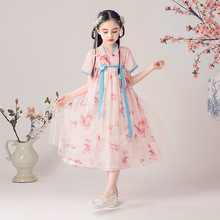 儿童古装服装汉服童装中国风女童汉服袄裙日常六一表演服装夏款