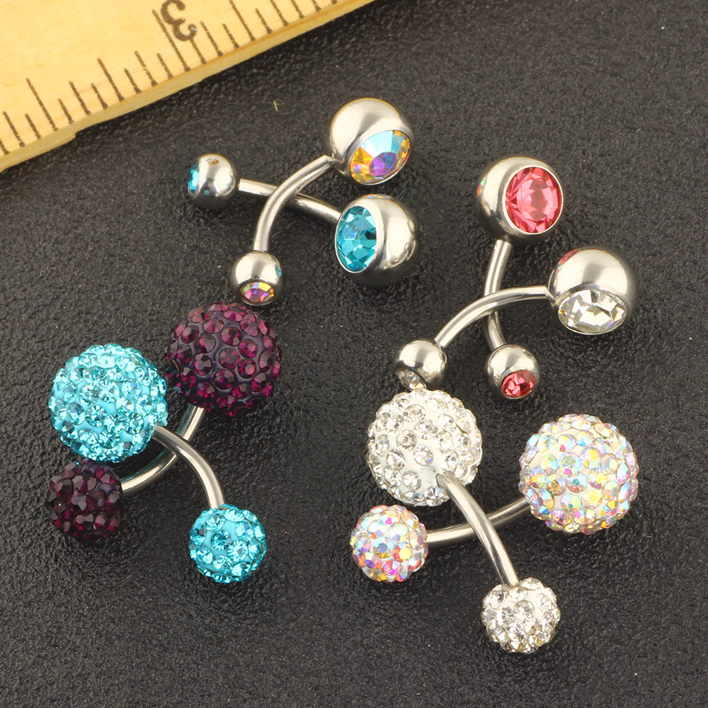 Amazon Hot Sale 4-8 Piece Stainless Steel Clay Belly Button Rings Set - Body Piercing Jewelry detail image 30
