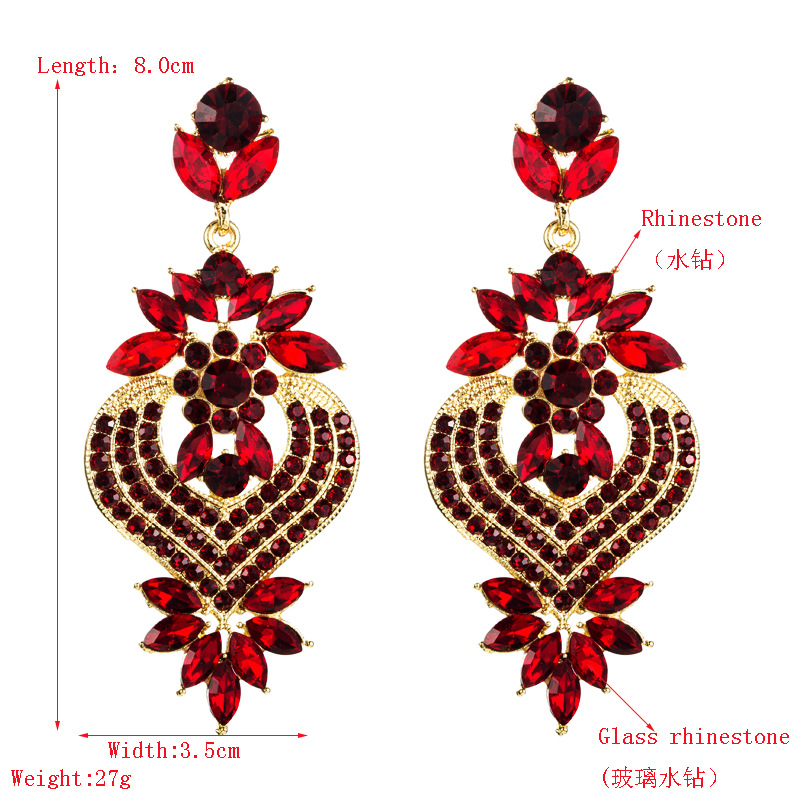 Croix-frontière Mode Européenne Et American Style Haute Profil Mode Personnalisé Alliage Diamant Multi-couche Boucles D'oreilles Pour Les Femmes Tendance Boucles D'oreilles Style Bohème display picture 1