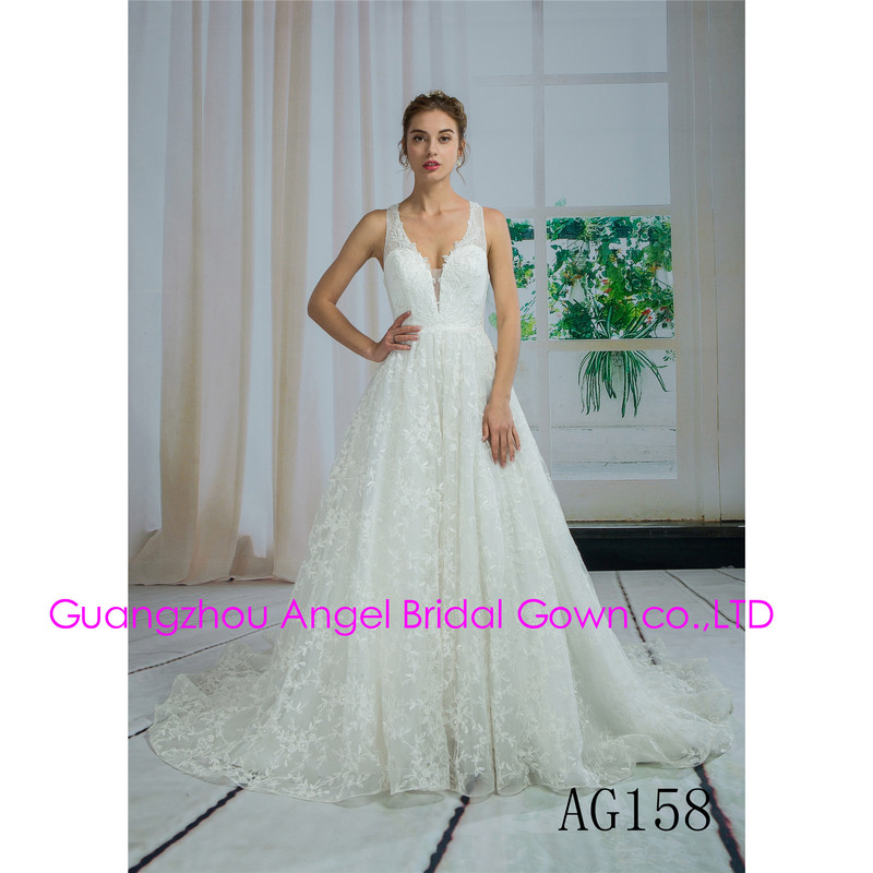 Fairy Dress Sleeveless Table Art Lace French Lace Trailing Small Church Wedding Dress